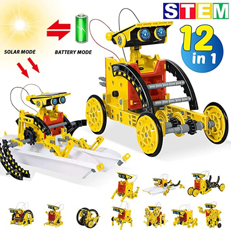 Science Project Kit - Experimento científico 12 en 1, Robot