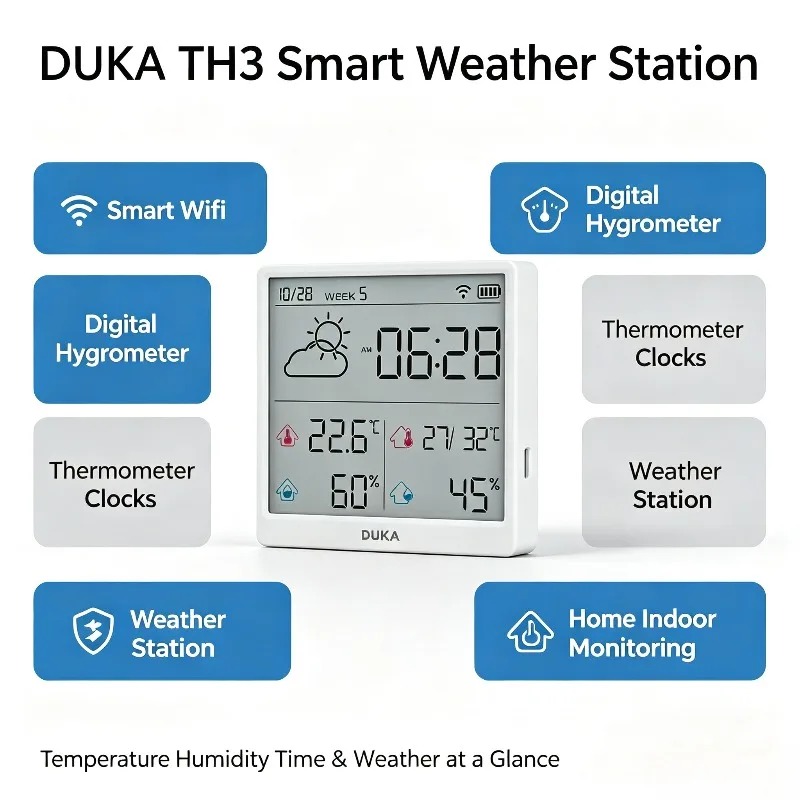 Sensor de Temperatura y Humeda - Weather Station Indoor reseña y precio