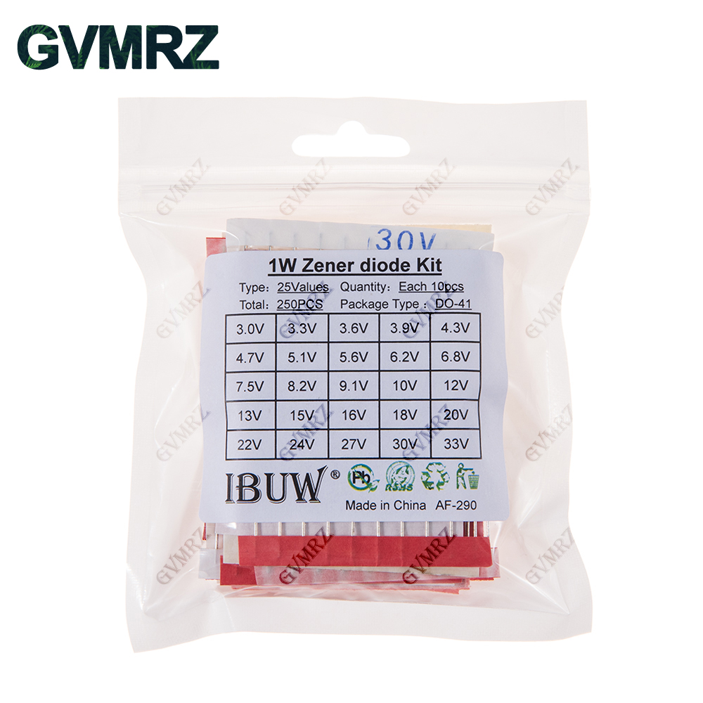 250PCS 25Values 1W Kit de diod - Science Project Kit reseña y precio